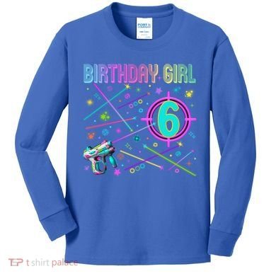 Laser Tag Birthday Group Game On Gift Kids Long Sleeve Shirt