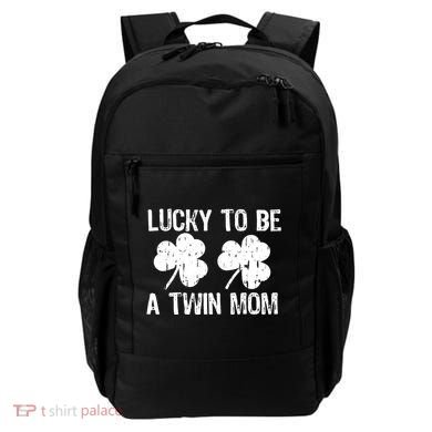 Lucky To Be A Twin Mom St Patrick's Day Backpack