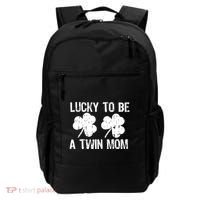 Lucky To Be A Twin Mom St Patrick's Day Backpack thumb 0