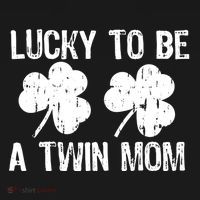 Lucky To Be A Twin Mom St Patrick's Day Backpack thumb 2