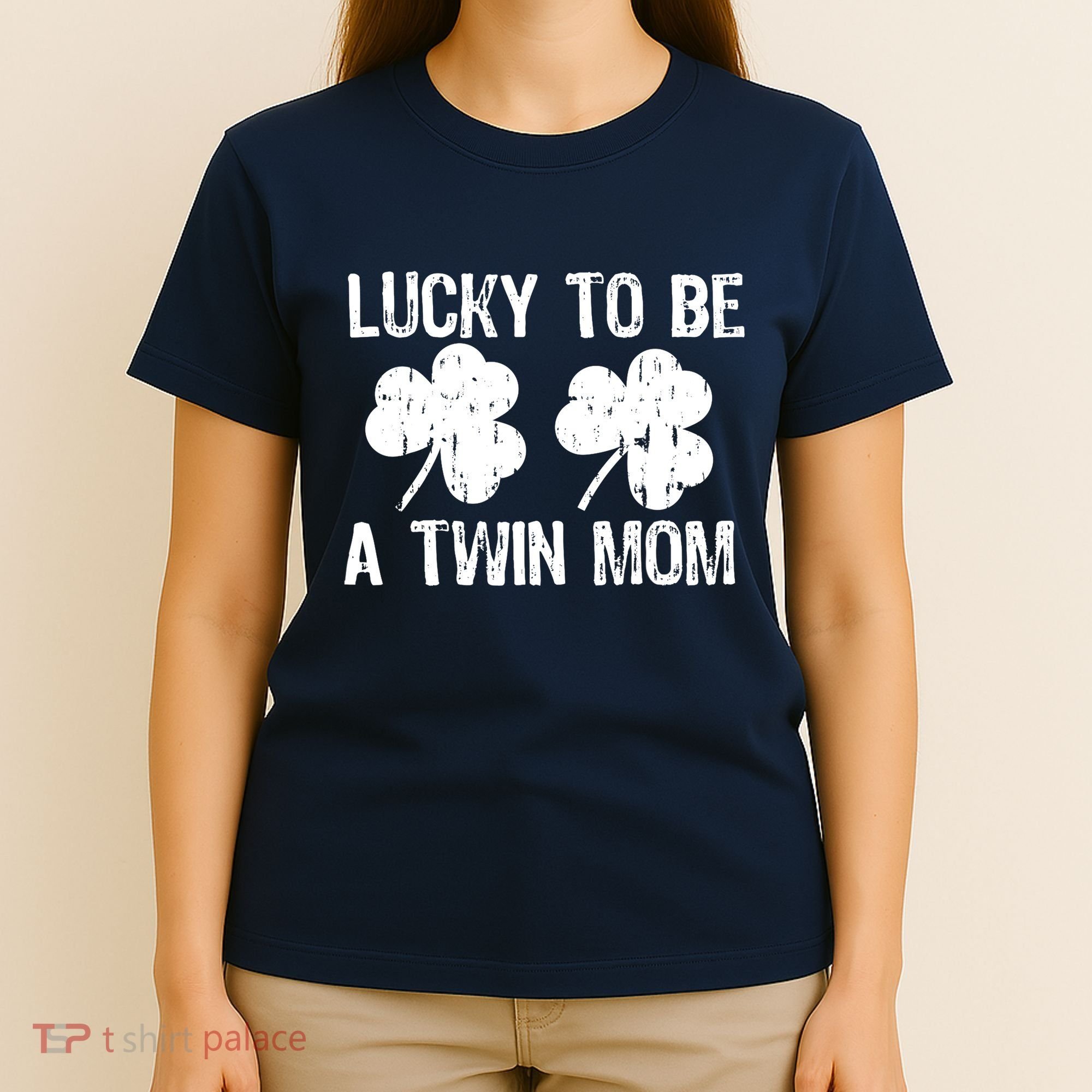 Lucky To Be A Twin Mom St Patrick's Day T-Shirt