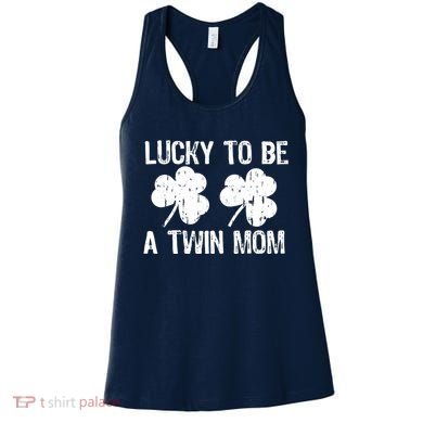 Lucky To Be A Twin Mom St Patrick's Day Women's Tank Top