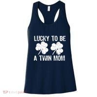 Lucky To Be A Twin Mom St Patrick's Day Women's Tank Top thumb 0