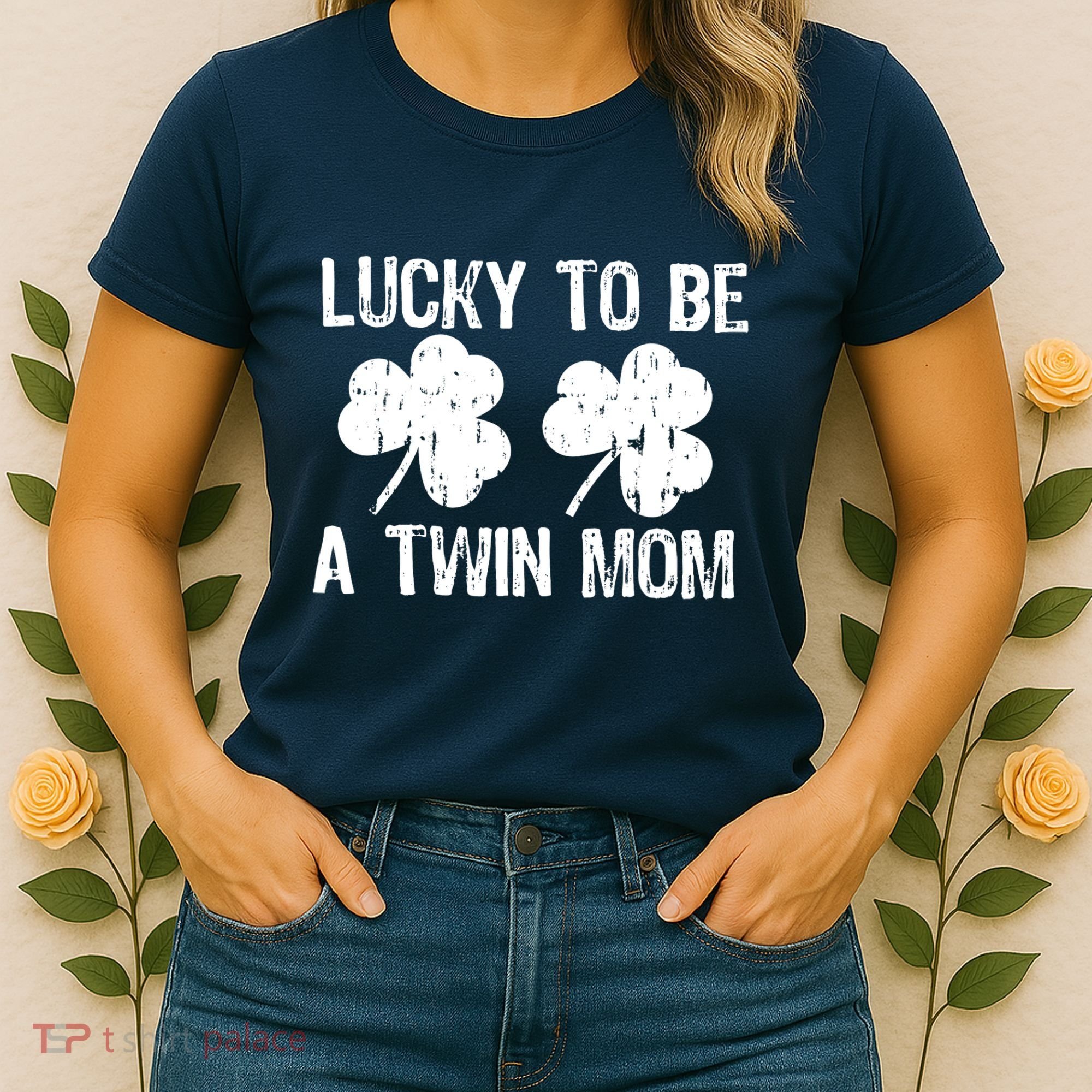 Lucky To Be A Twin Mom St Patrick's Day Women's T-Shirt