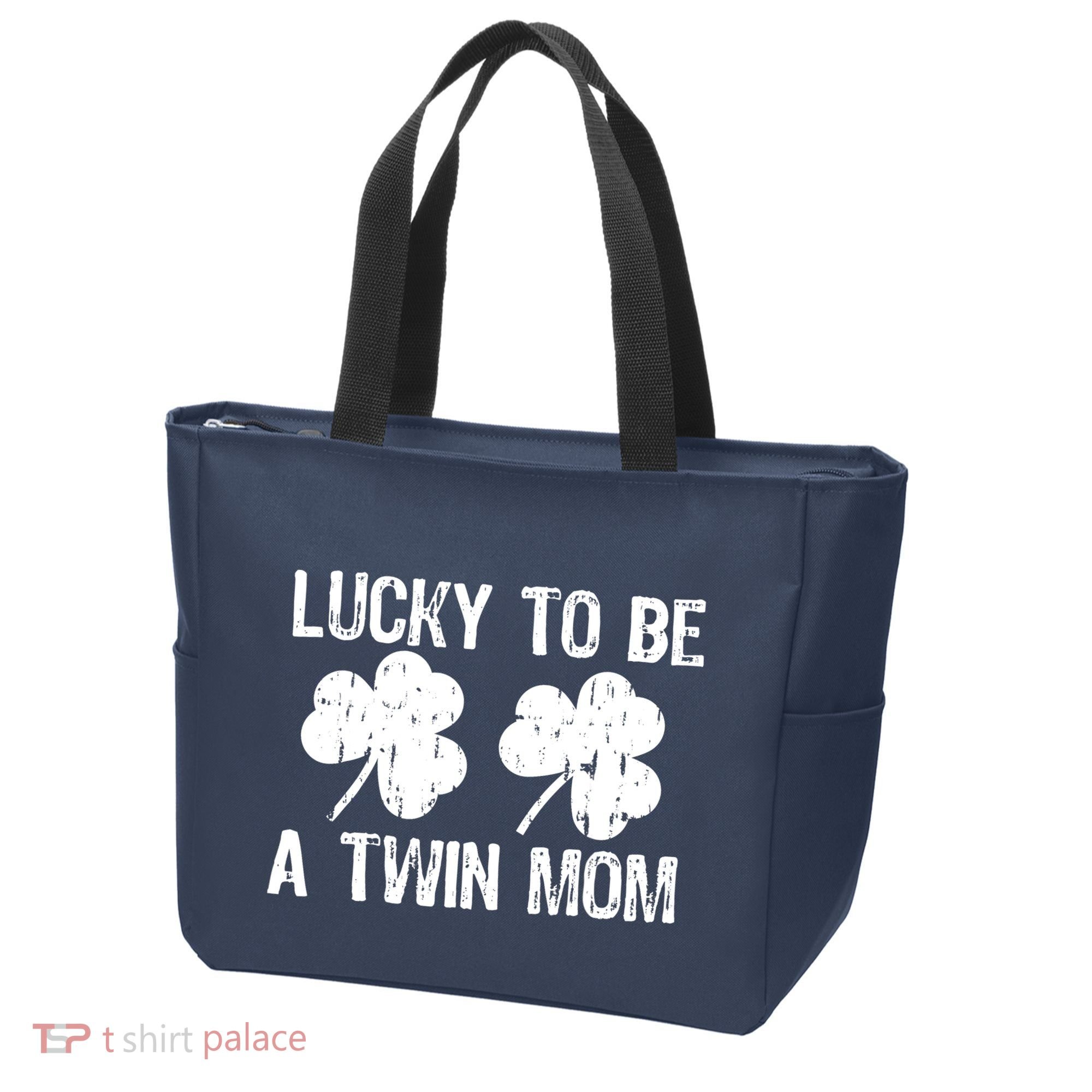 Lucky To Be A Twin Mom St Patrick's Day Tote Bag