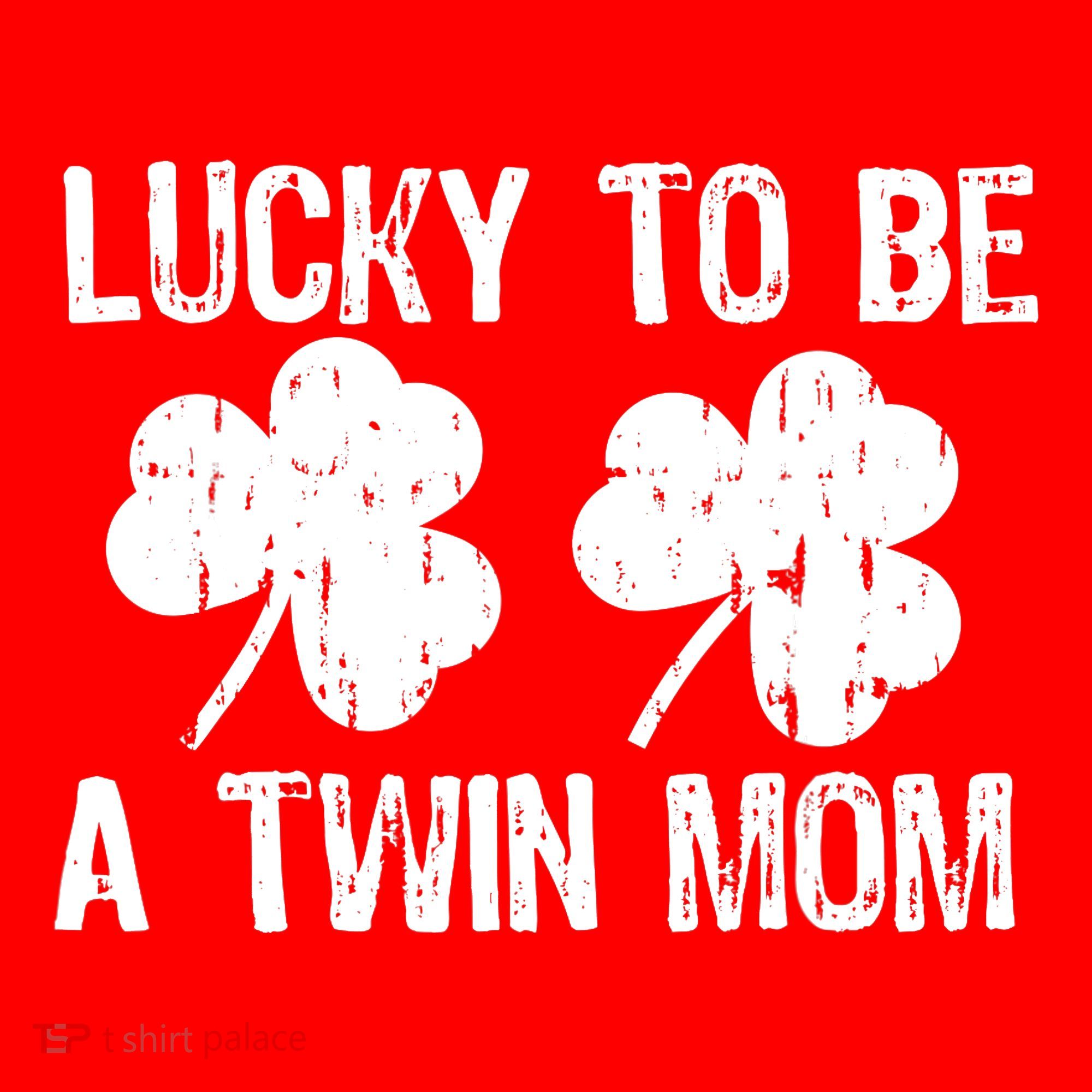 Lucky To Be A Twin Mom St Patrick's Day Santa Hat