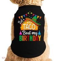 Let's Taco 'Bout My Birthday Cinco De Mayo Tacos Funny Doggie Tank thumb 0