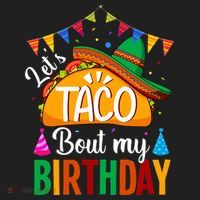 Let's Taco 'Bout My Birthday Cinco De Mayo Tacos Funny Golf Towel thumb 3