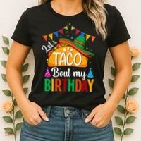 Let's Taco 'Bout My Birthday Cinco De Mayo Tacos Funny Women's T-Shirt thumb 2