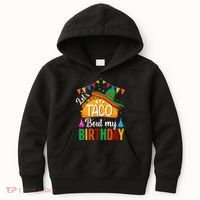 Let's Taco 'Bout My Birthday Cinco De Mayo Tacos Funny Kids Hoodie thumb 0