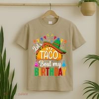 Let's Taco 'Bout My Birthday Cinco De Mayo Tacos Funny T-Shirt thumb 2