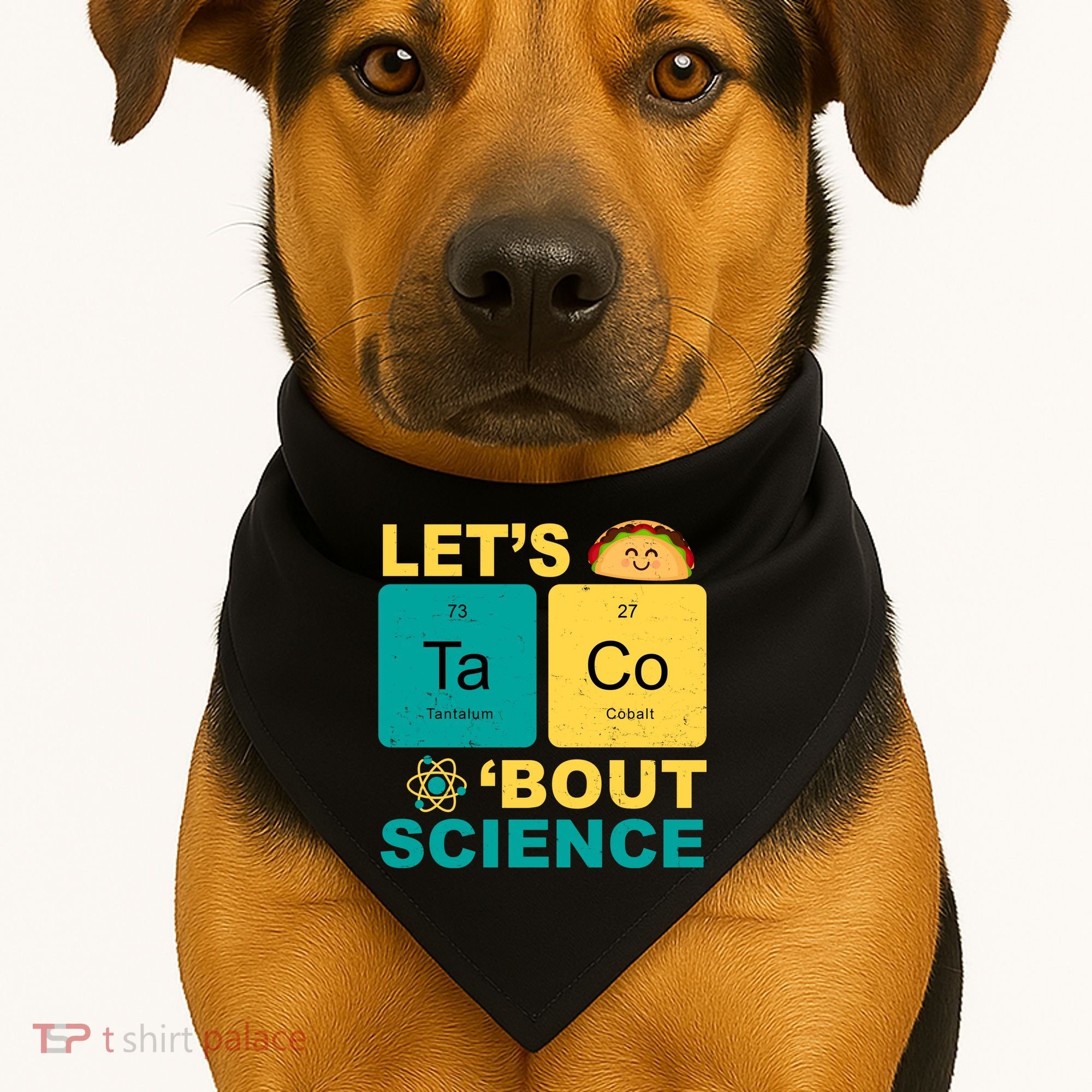 Let's Taco 'Bout Science Funny USA-Made Doggie Bandana