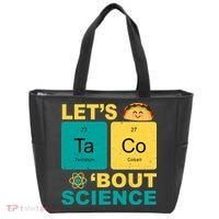 Let's Taco 'Bout Science Funny Tote Bag thumb 0
