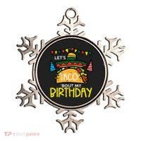 Let's Taco Bout My Birthday Funny Mexican Party Ornament thumb 0