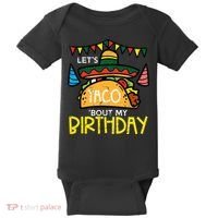 Let's Taco Bout My Birthday Funny Mexican Party Baby Bodysuit thumb 0