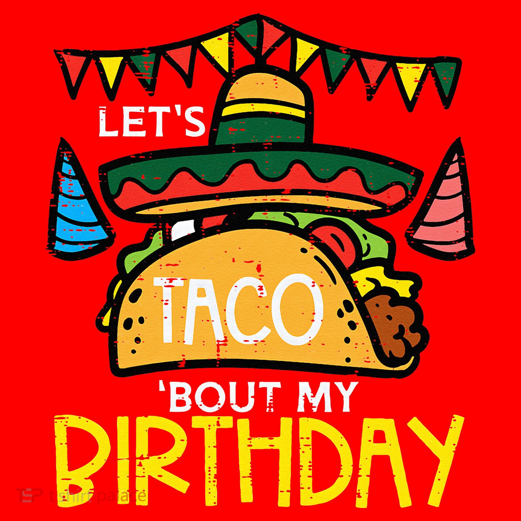 Let's Taco Bout My Birthday Funny Mexican Party Santa Hat