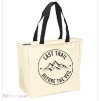 Last Trail Before The Veil Bachelorette Bridesmaid Hiking Tote Bag thumb 2