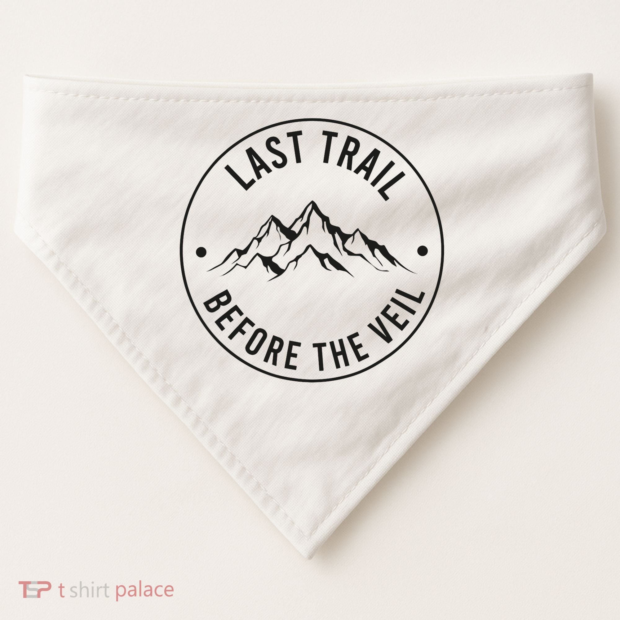 Last Trail Before The Veil Bachelorette Bridesmaid Hiking USA-Made Doggie Bandana