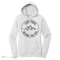 Last Trail Before The Veil Bachelorette Bridesmaid Hiking Women's Hoodie thumb 0