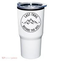 Last Trail Before The Veil Bachelorette Bridesmaid Hiking Tumbler thumb 0
