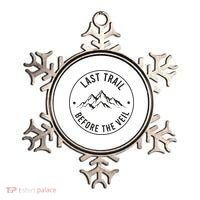 Last Trail Before The Veil Bachelorette Bridesmaid Hiking Ornament thumb 0