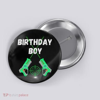 Laser Tag Birthday Boy Party Laser Tag Player Birthday Button