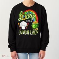 Lucky To Be A Lunch Lady St Patrick's Day Women's Sweatshirt thumb 0