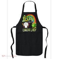 Lucky To Be A Lunch Lady St Patrick's Day Apron thumb 0