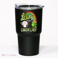 Lucky To Be A Lunch Lady St Patrick's Day Tumbler thumb 0