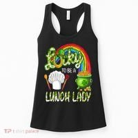 Lucky To Be A Lunch Lady St Patrick's Day Women's Tank Top thumb 0