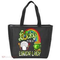 Lucky To Be A Lunch Lady St Patrick's Day Tote Bag thumb 0
