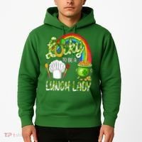 Lucky To Be A Lunch Lady St Patrick's Day Hoodie thumb 2