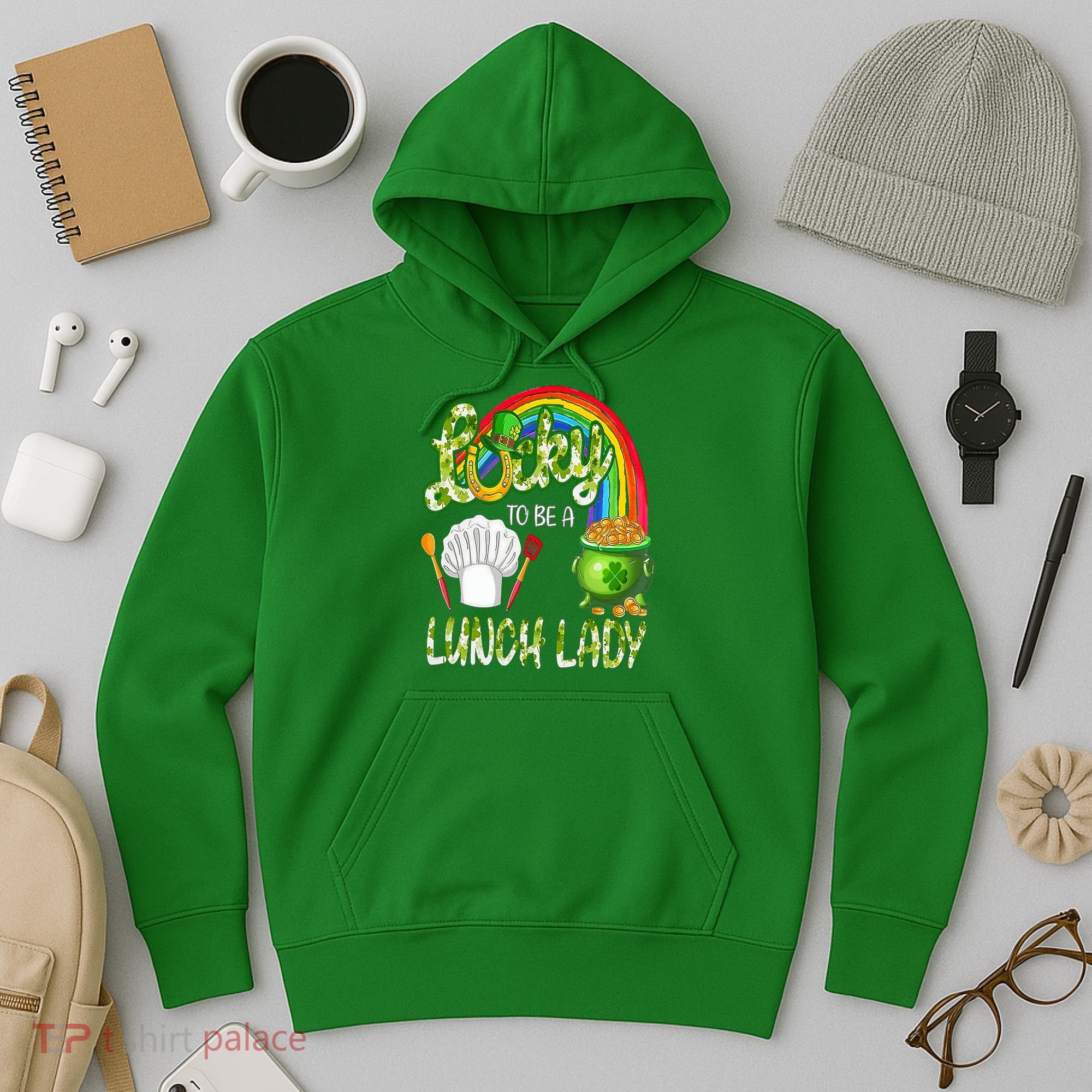 Lucky To Be A Lunch Lady St Patrick's Day Hoodie