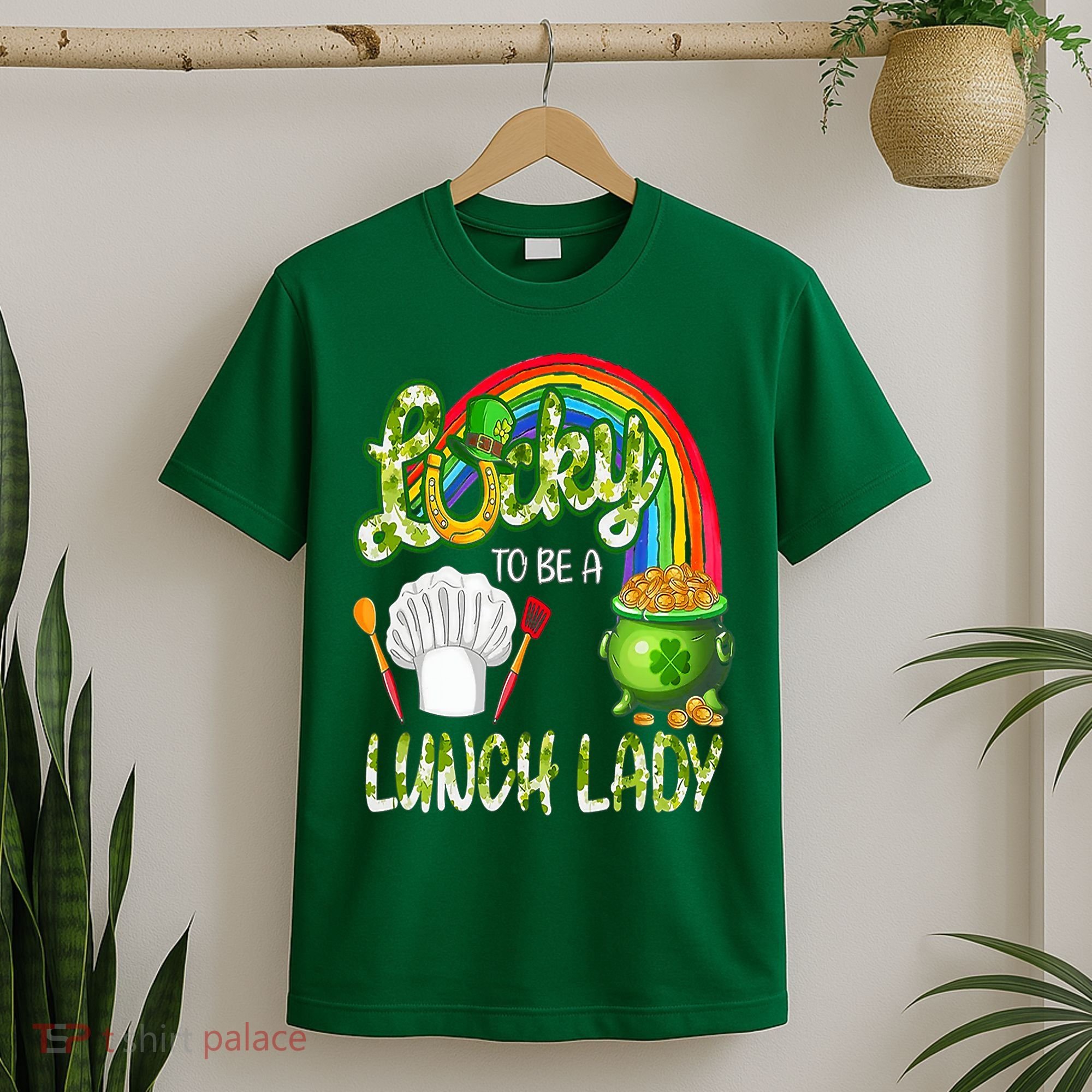 Lucky To Be A Lunch Lady St Patrick's Day T-Shirt