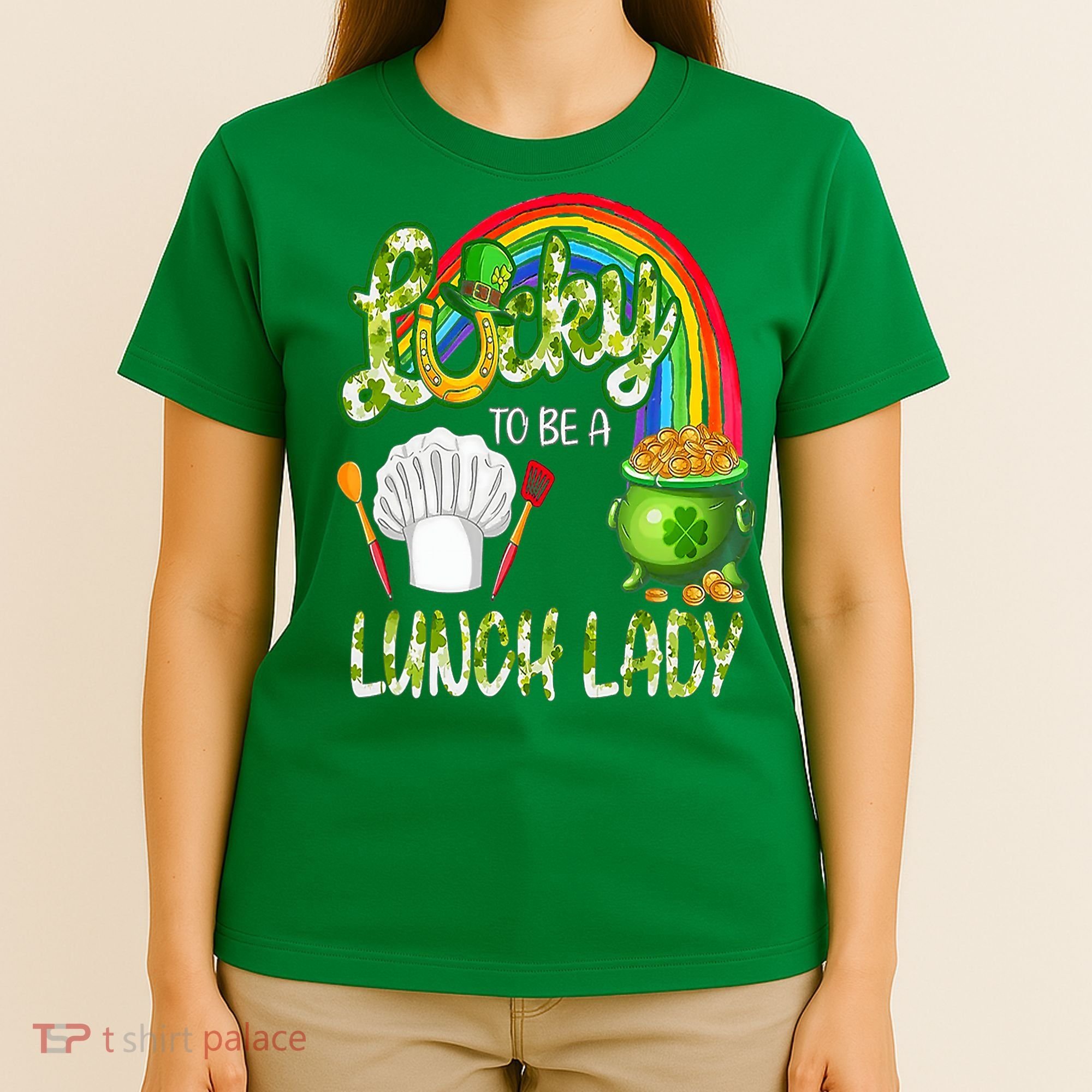 Lucky To Be A Lunch Lady St Patrick's Day T-Shirt