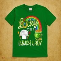 Lucky To Be A Lunch Lady St Patrick's Day T-Shirt thumb 5