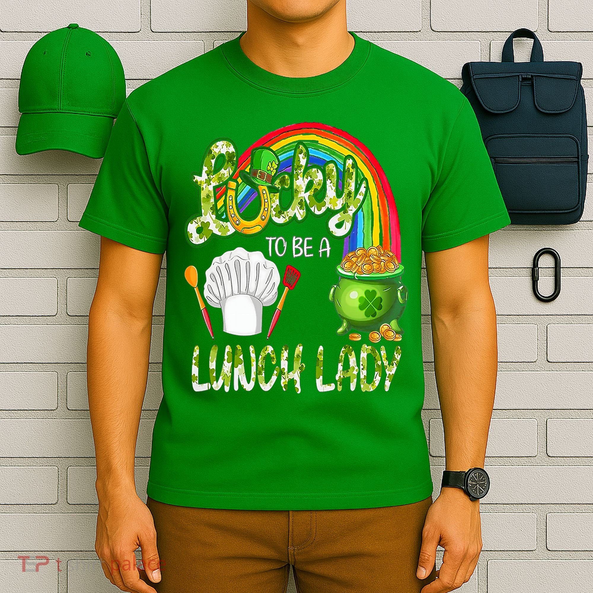 Lucky To Be A Lunch Lady St Patrick's Day T-Shirt