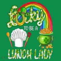 Lucky To Be A Lunch Lady St Patrick's Day Coaster thumb 2
