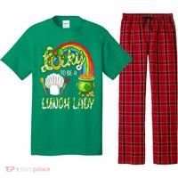 Lucky To Be A Lunch Lady St Patrick's Day Pajama Set thumb 0