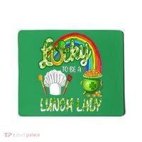 Lucky To Be A Lunch Lady St Patrick's Day Mousepad thumb 0