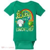 Lucky To Be A Lunch Lady St Patrick's Day Baby Bodysuit thumb 0