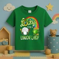 Lucky To Be A Lunch Lady St Patrick's Day Toddler T-Shirt thumb 3