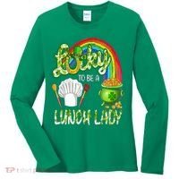 Lucky To Be A Lunch Lady St Patrick's Day Women's Long Sleeve Shirt thumb 0