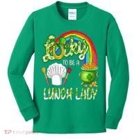 Lucky To Be A Lunch Lady St Patrick's Day Kids Long Sleeve Shirt thumb 0