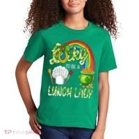Lucky To Be A Lunch Lady St Patrick's Day Kids T-Shirt thumb 2