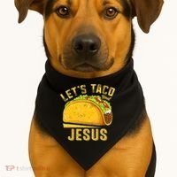 Let's Taco Bout Jesus Cinco De Mayo Christian USA-Made Doggie Bandana thumb 1