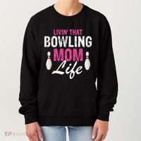 Livin That Bowling Mom Life Cool Retro Cool Gift Present Gift Women's Sweatshirt thumb 0