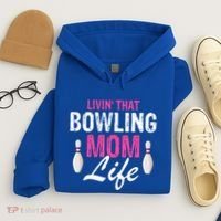 Livin That Bowling Mom Life Cool Retro Cool Gift Present Gift Hoodie thumb 4