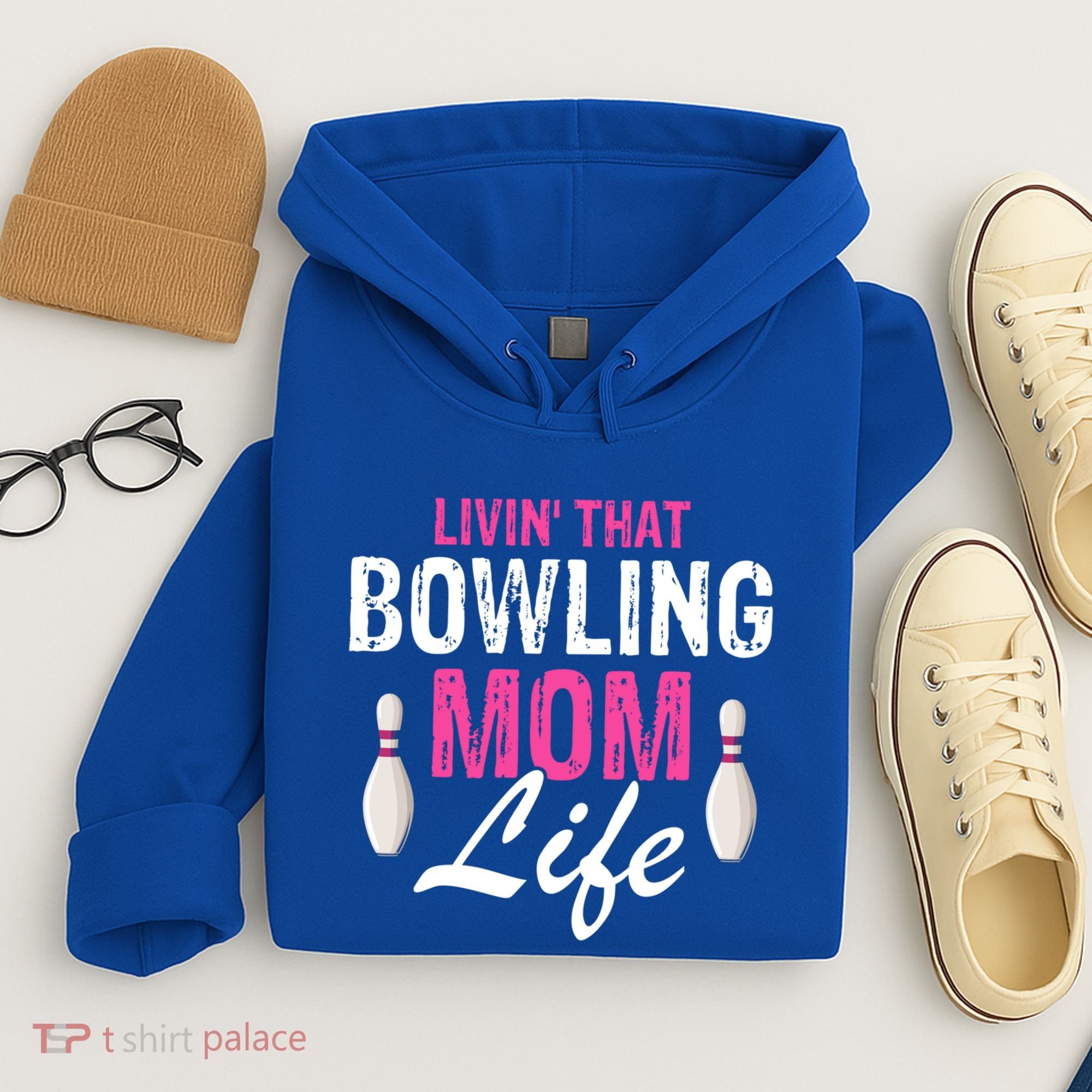 Livin That Bowling Mom Life Cool Retro Cool Gift Present Gift Hoodie