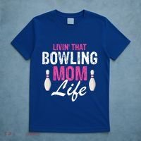 Livin That Bowling Mom Life Cool Retro Cool Gift Present Gift T-Shirt thumb 5